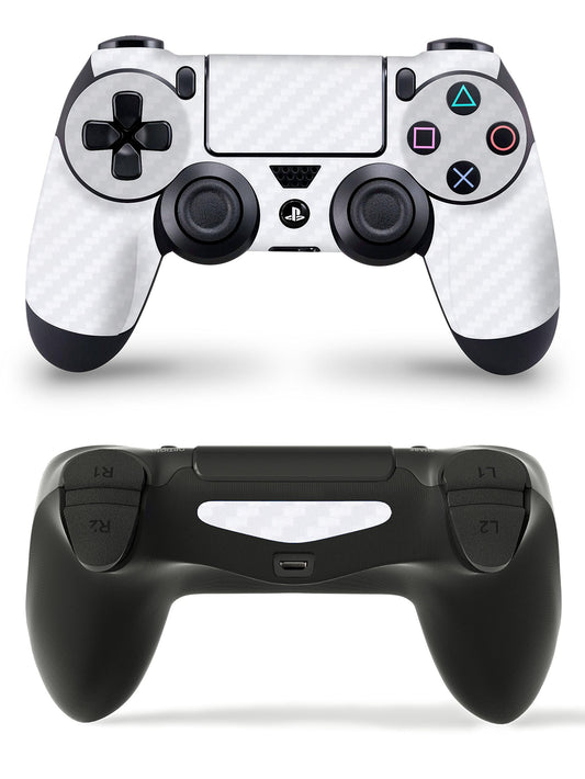giZmoZ n gadgetZ Carbon White PS4 Controller Skin Full Wrap Vinyl Sticker, 5.5 x 2.5 inches