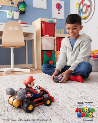 THE SUPER MARIO BROS. MOVIE Rumble Kart RC Racer – 2.4GHz Remote Control Car, 29.2 cm, Lights & Sounds, Ages 4+, Model 418