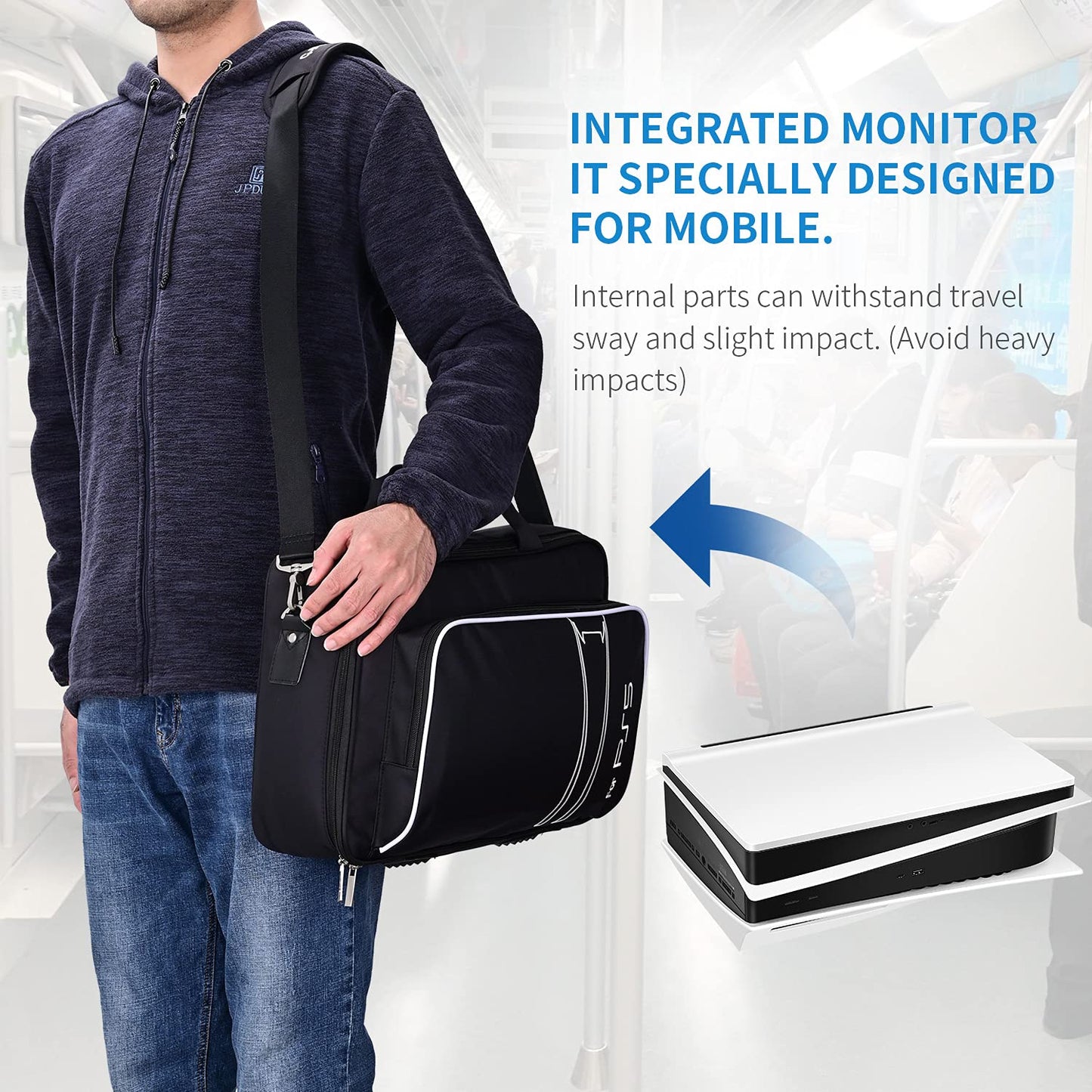 G-STORY 15.6" 4K Portable Monitor, IPS, 60Hz, 2 HDMI Ports, FreeSync, White, Model GS156PU