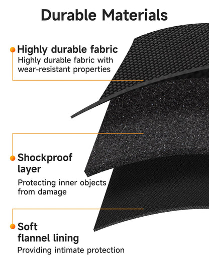 EasySMX Carry Case Travel Organizer for Controllers - Black, 5.1"x5.1"x3.1", Compatible with Switch/PS5/Xbox One