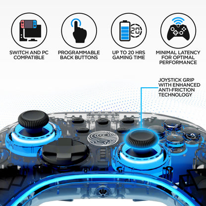 Neptune AfterBurner Nintendo Switch Controller - Wireless Pro Controller for Switch/Switch OLED/PC, Dual Vibration, RGB Light, M