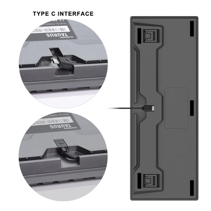 DURGOD K320 TKL Mechanical Keyboard | 87 Keys | USB C | Cherry Red | Corona White Backlit | PBT Keycaps | Programmable Keys