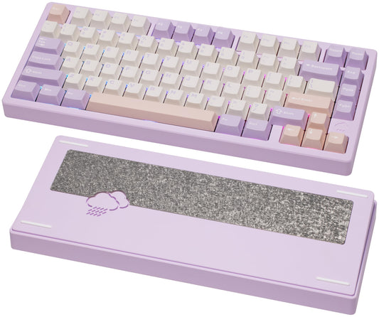 KEEBMONKEY Mechanical Keyboard - Rainy 75, Triple-Mode, RGB, Cocoa Switch - Pro Purple Model
