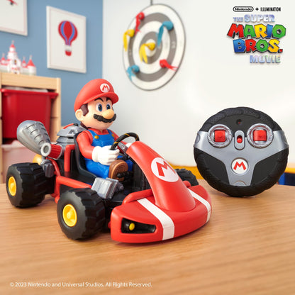 THE SUPER MARIO BROS. MOVIE Rumble Kart RC Racer – 2.4GHz Remote Control Car, 29.2 cm, Lights & Sounds, Ages 4+, Model 418