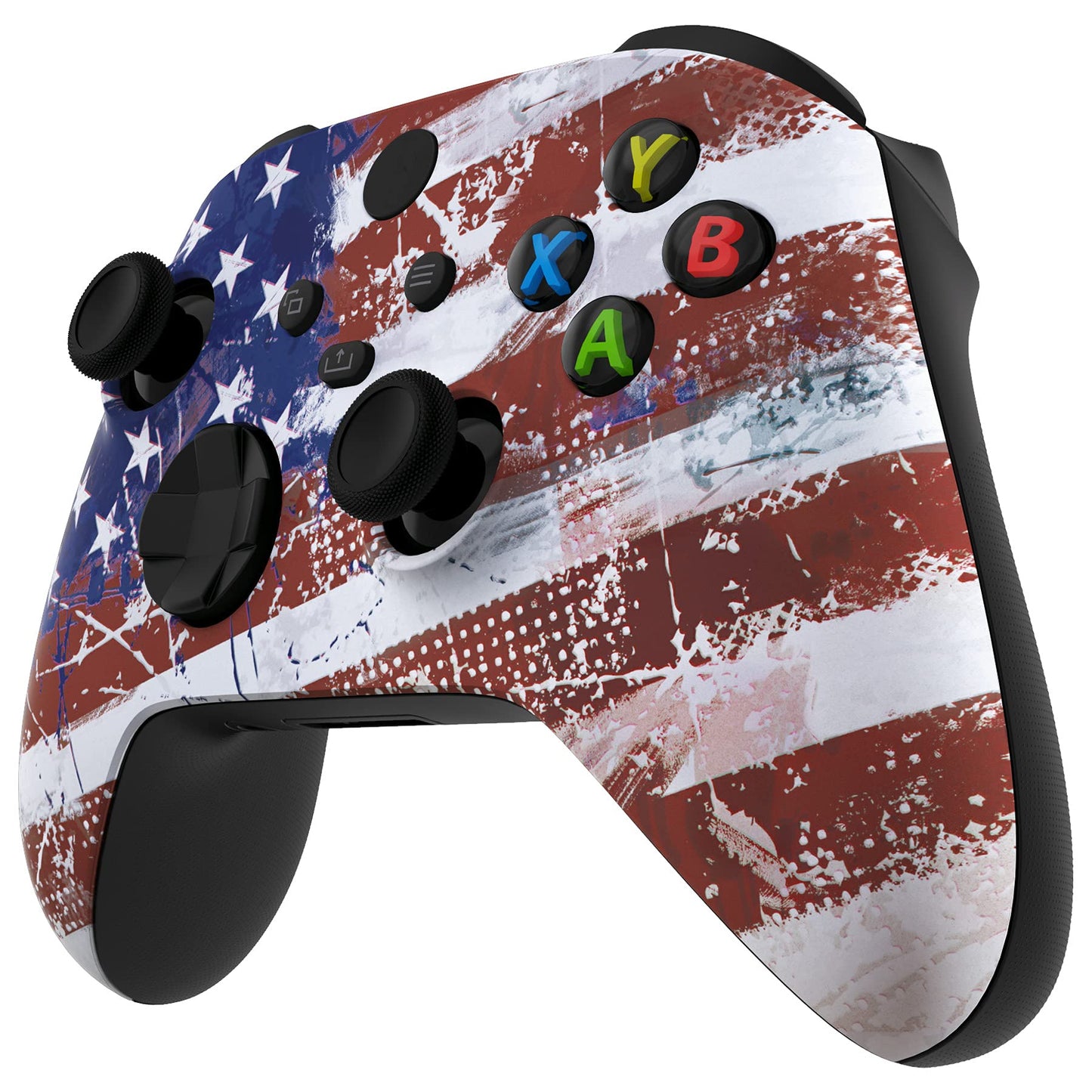 eXtremeRate Xbox Series X/S Controller Soft Touch Front Housing Shell - Impression US Flag, Model FX3T143