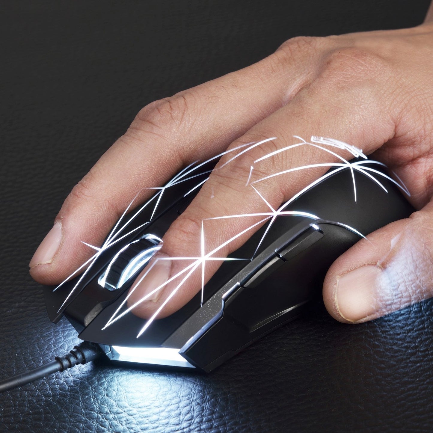 FIRSTBLOOD ONLY GAME. AJ52 RGB Gaming Mouse - Programmable 7 Buttons, Ergonomic Design, Blue, USB for Windows, Mac, Linux