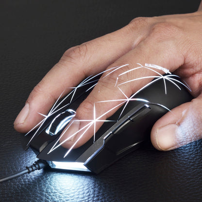 FIRSTBLOOD ONLY GAME. AJ52 RGB Gaming Mouse - Programmable 7 Buttons, Ergonomic Design, Blue, USB for Windows, Mac, Linux