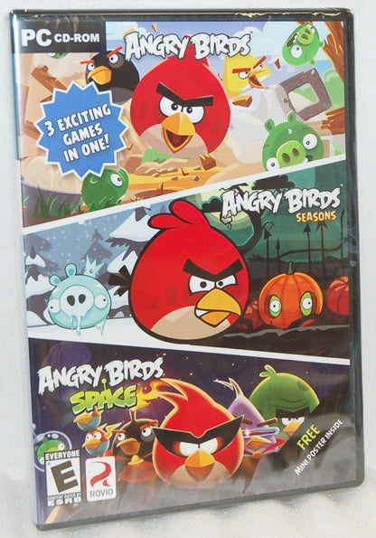 Rovio Angry Birds 3 Pack - Multiple Colors - 5.25 W x 7.5 L x 0.5 H - Model DVDC278