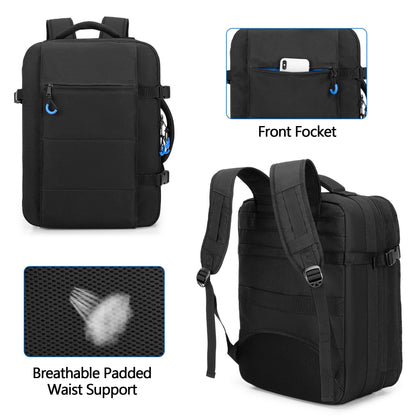 PGmoon Travel Backpack for PS5, Protective Case for Controllers & 15.6" Laptop, Medium to Large, Black, Model CAPG00701