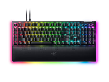 Razer BlackWidow V4 Pro Mechanical Gaming Keyboard - Yellow Switches, Chroma RGB, Magnetic Wrist Rest, Black, Model RZ03-04681900-R3U1