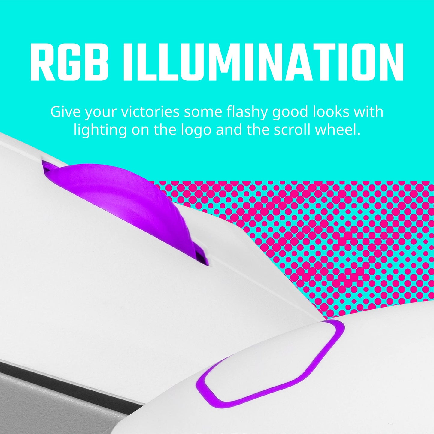 Cooler Master MM310 Wired Gaming Mouse, 12,000 DPI, White Matte, Ultraweave Cable, Optical Sensor, RGB Lighting, 1.6" x 2.8" x