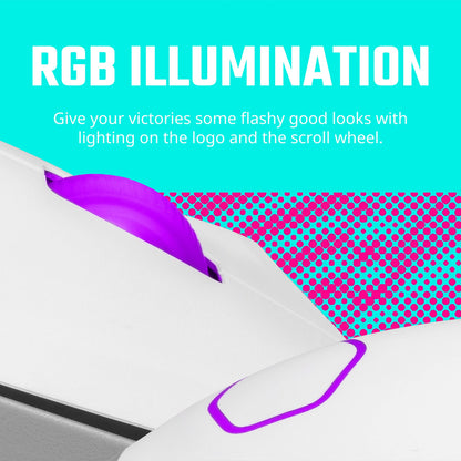 Cooler Master MM310 Wired Gaming Mouse, 12,000 DPI, White Matte, Ultraweave Cable, Optical Sensor, RGB Lighting, 1.6" x 2.8" x