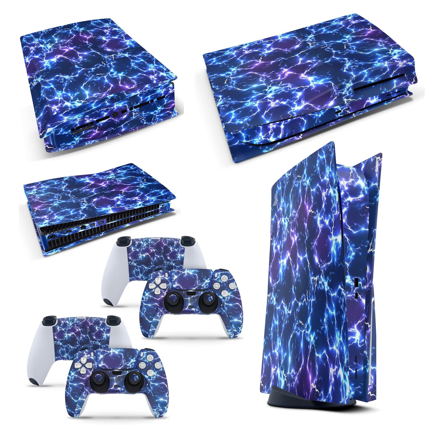 giZmoZ n gadgetZ GNG PS5 Digital Console Electric Storm from Starwars Skin Decal Vinal Sticker + 2 Controller Skins Set