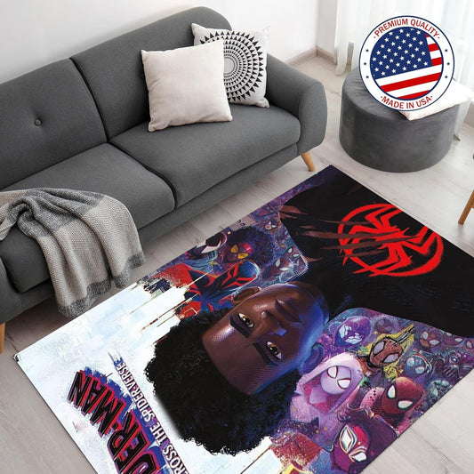 Spider-Man Across The Spider-Verse Decor Rug- 62x40 inches