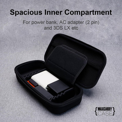 Skull & Co. Maxcarry Case for Nintendo Switch OLED - Hard Shell, Max-Black, Nylon, Model MCCASE2-BK