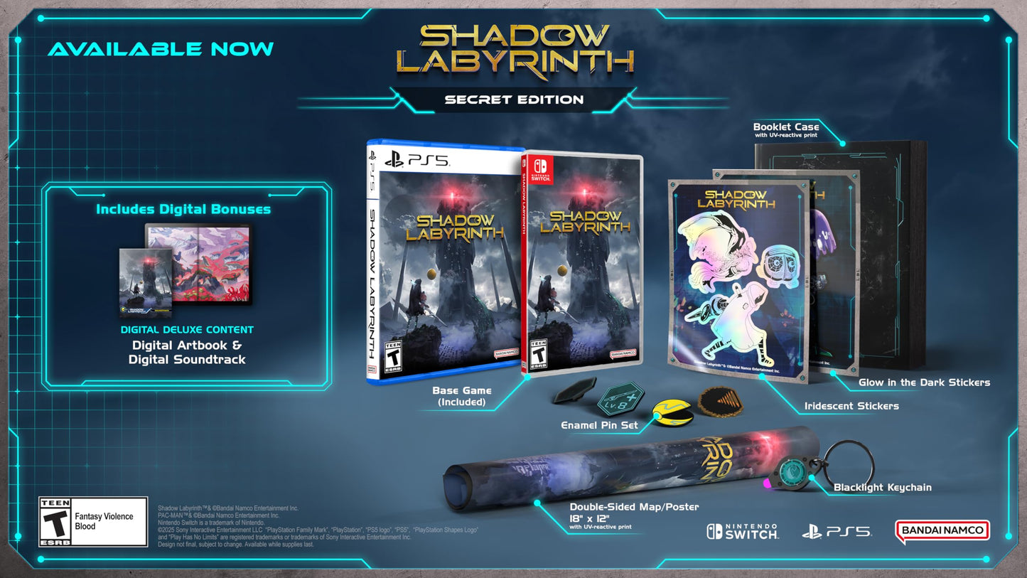 Bandai Namco Shadow Labyrinth PS5 Secret Edition Model 55069 - Exclusive Game for PlayStation 5