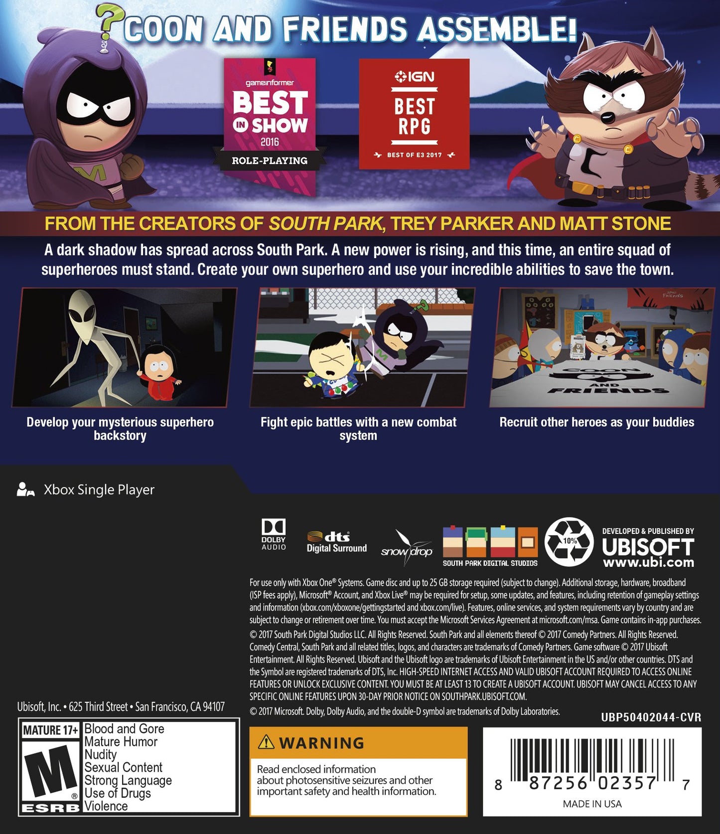 Ubisoft South Park: The Fractured But Whole SteelBook Gold Edition - Xbox One (Includes Season Pass)