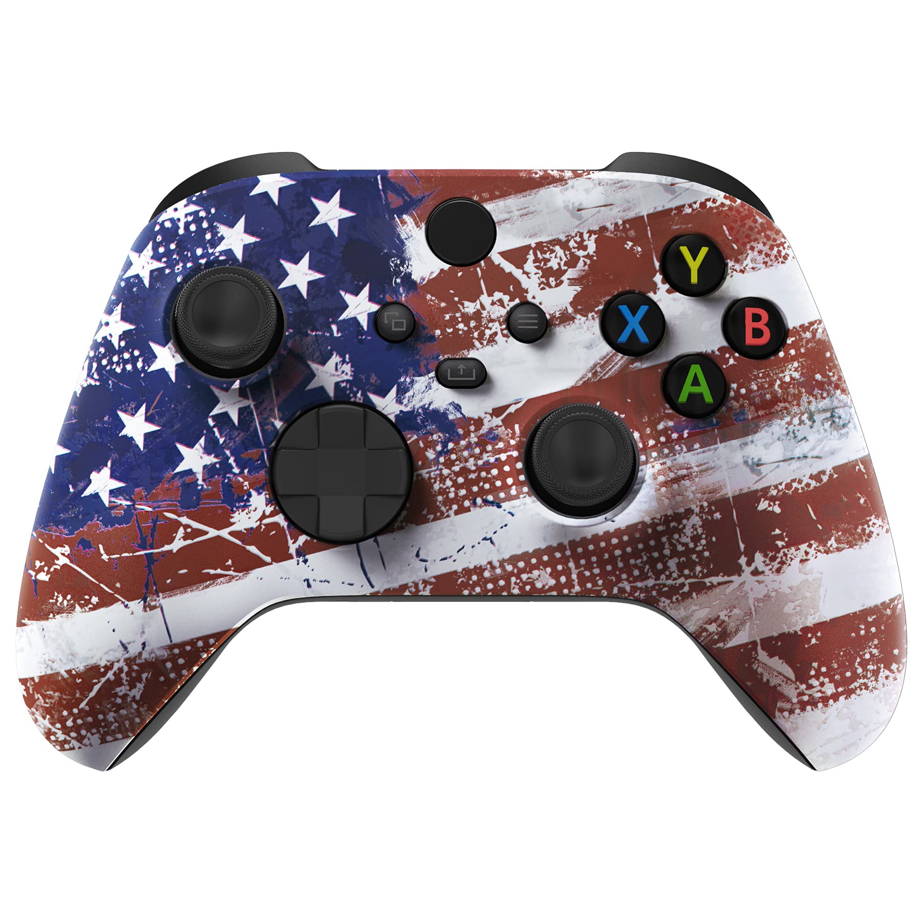 eXtremeRate Xbox Series X/S Controller Soft Touch Front Housing Shell - Impression US Flag, Model FX3T143