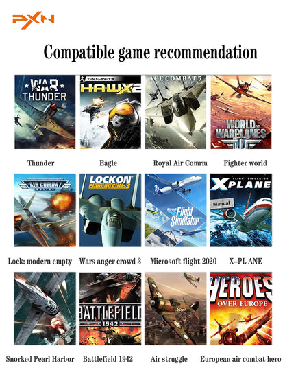 PXN PXN-2119Pro Joystick for PS4/PC - Vibration Flight Simulator Controls, Black