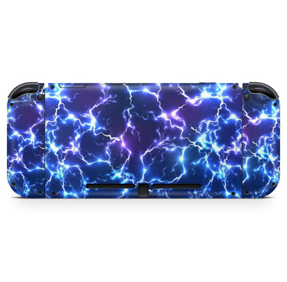 giZmoZ n gadgetZ Electric Storm Skin Decal Vinyl Sticker for Nintendo Switch Console + 1 Controller, Model GNG-Switch-ELEC-SKINS