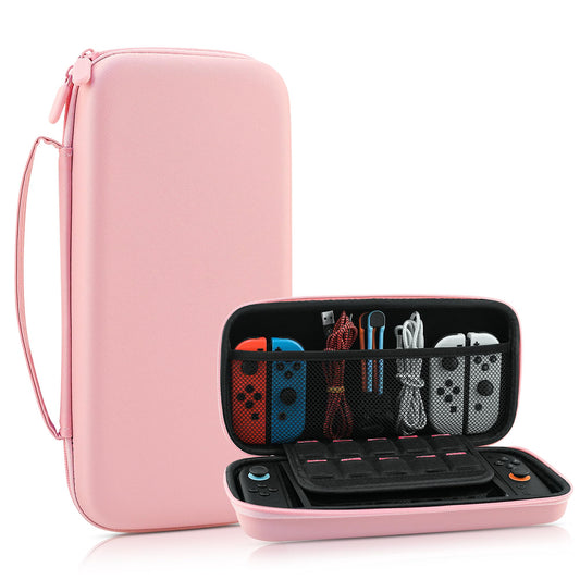 RHOTALL Carrying Case for Nintendo Switch 2 2025  [Portable & Lightweight] Travel Hard Protective Switch 2 Case  Protector Accessories with 10 Game Cartridge slot (Pink)