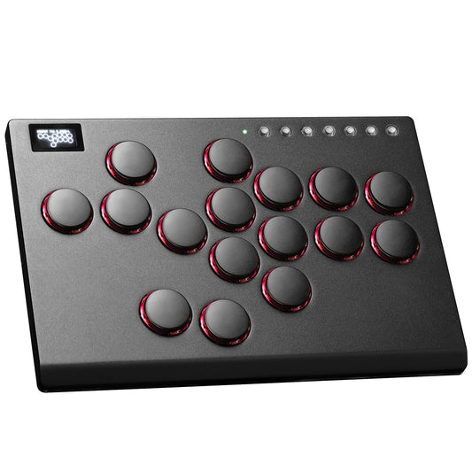 JZW-Shop Arcade Stick M16 - All-Button Controller for Switch, PC, PS4, PS3, Steam Deck - Turbo & Custom RGB, Supports Hot-Swap