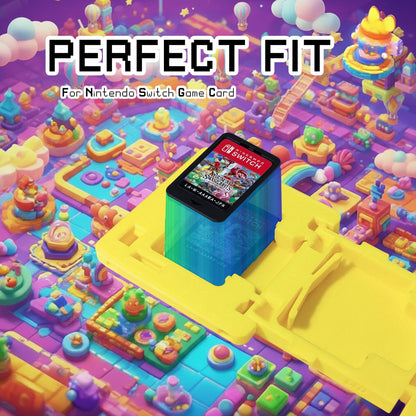 COOAUZ Game Card Holder – 13-Slot Cartridge Case, Yellow, 3D Printed, Fits 1st & 2nd Gen Switch Games, Model KDH001