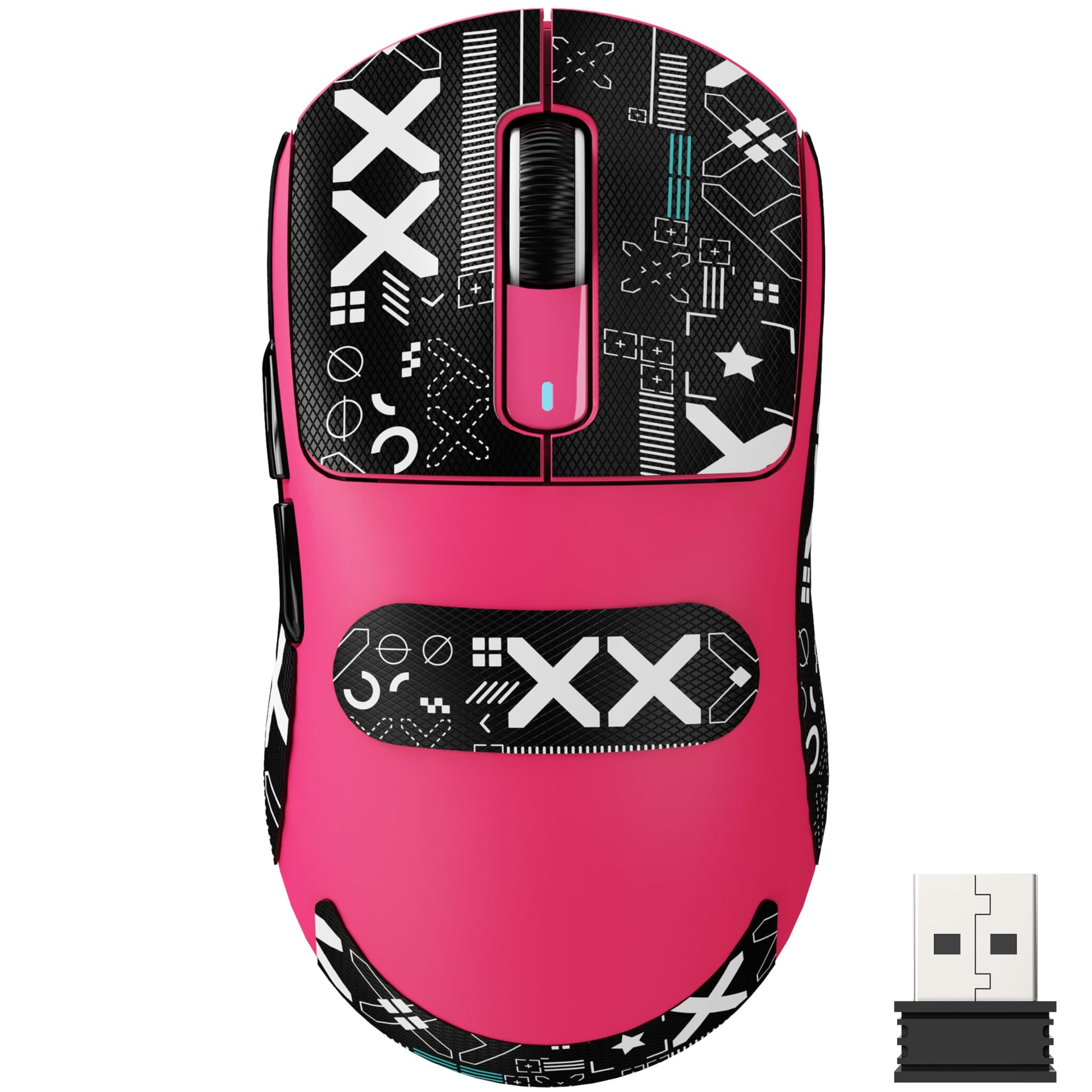 ATTACK SHARK X3 Lightweight Wireless Gaming Mouse - 26K DPI, Tri-Mode, Berry Red, 5 Programmable Buttons, PAW3395 Sensor
