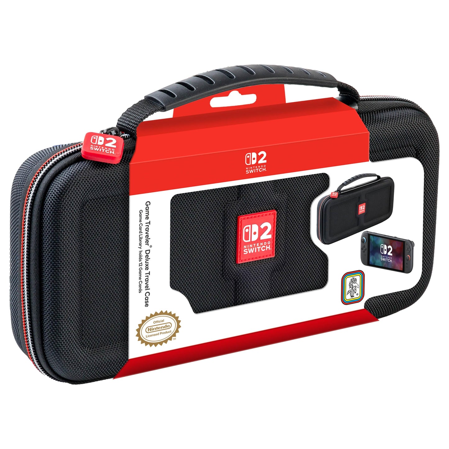 RDS Industries Game Traveler Deluxe Travel Case for Nintendo Switch, OLED, Model NS241, Black Small