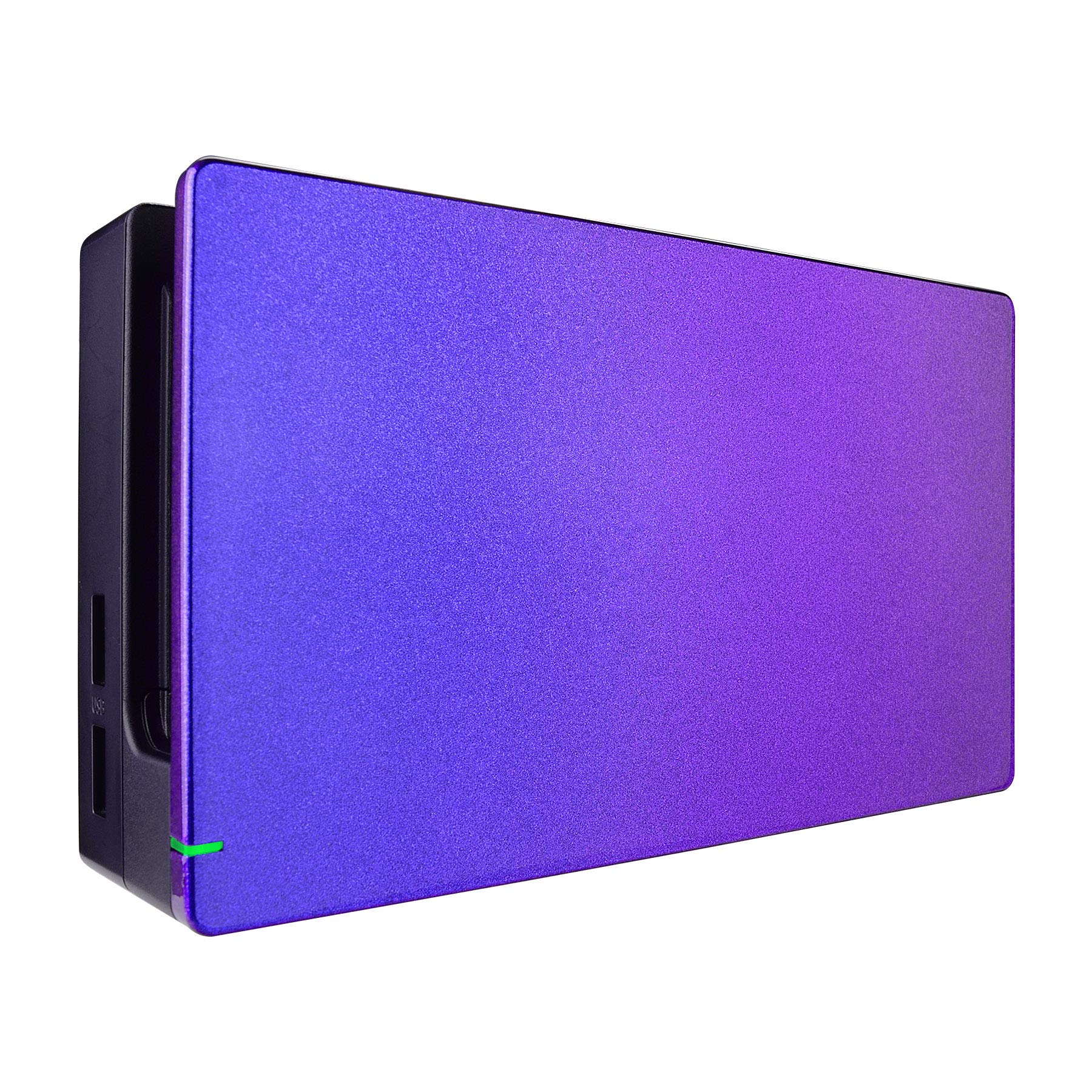 eXtremeRate Custom Chameleon Glossy Faceplate for Nintendo Switch Dock, Purple Blue DIY Replacement Housing Shell for Nintendo S