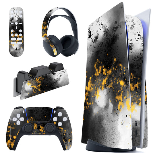 PlayVital Secret Realm Full Set Skin Decal for PS5 Console Disc Edition  Sticker Vinyl Decal Cover for PS5 Controller & Charging Station & Headset & Media Remote
