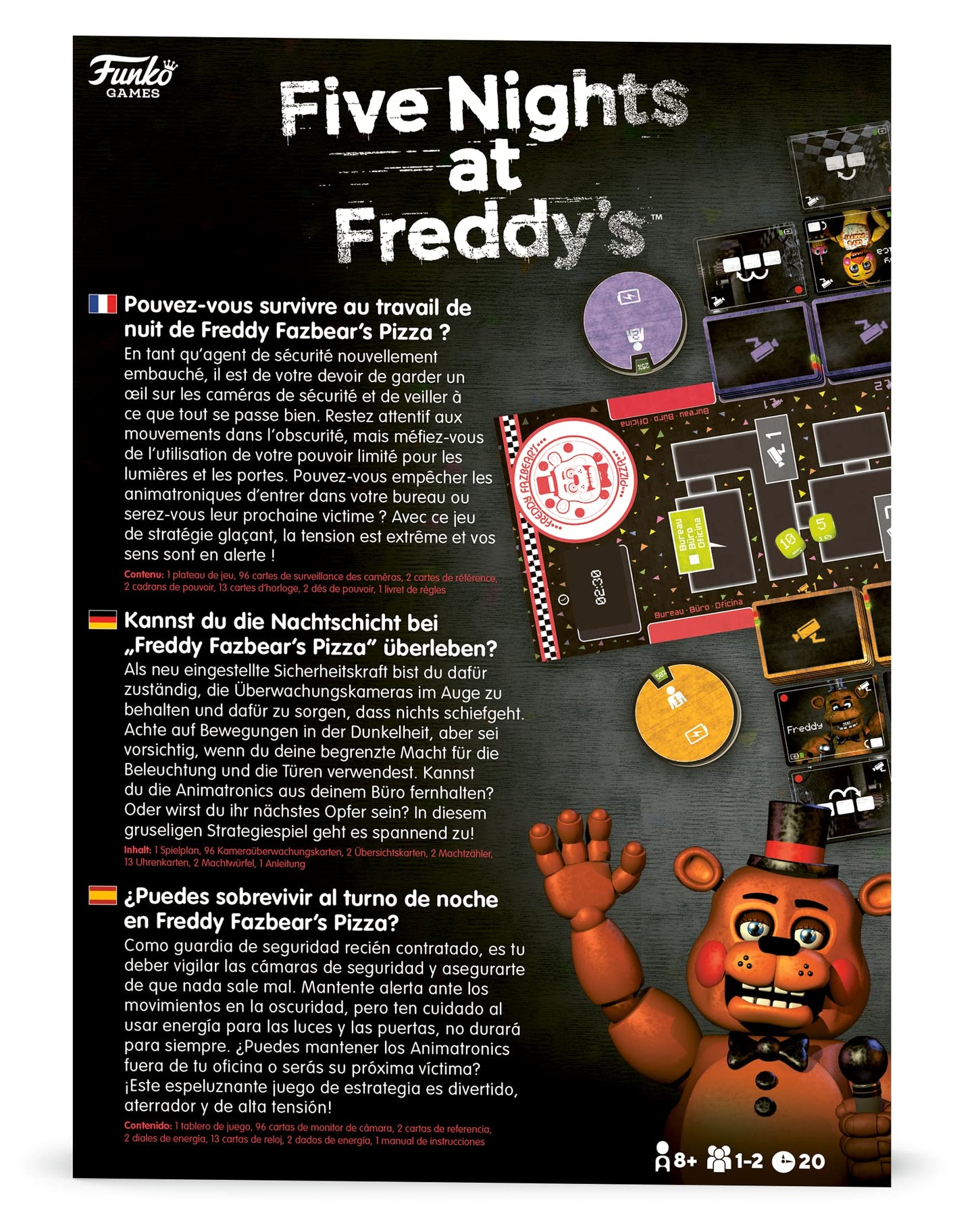 Funko Five Nights at Freddy's Survive 'Til 6AM Game - Multicolor - One Size - Model 71811 - French, German, Spanish Languages