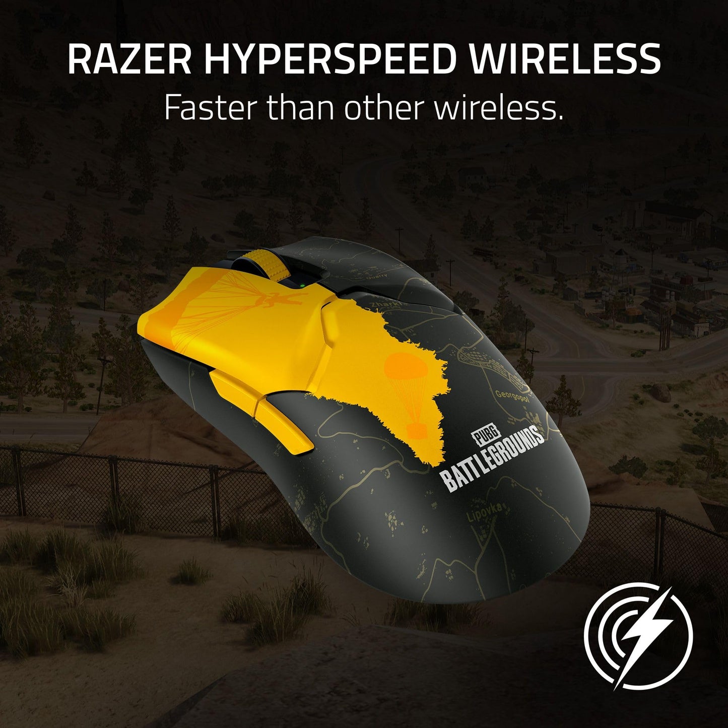 Razer Viper V2 Pro Wireless Gaming Mouse - 59g, 30K DPI Sensor, PUBG Edition, USB Type C, Optical Switches, Model RZ01-04390600-R