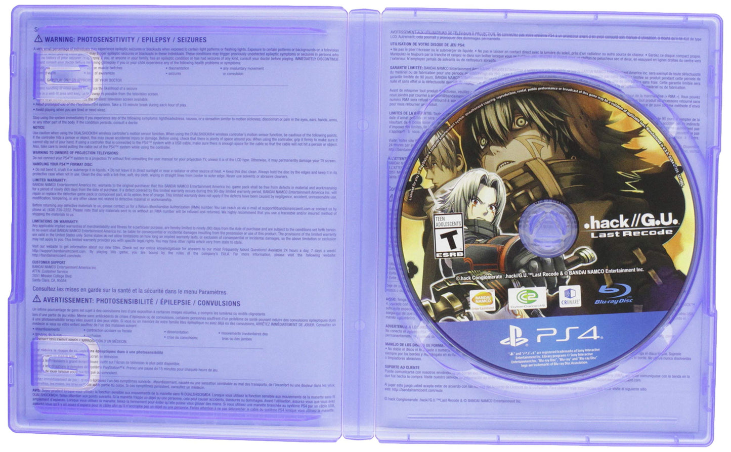 Bandai Namco .hack//G.U. Last Recode - PlayStation 4 Game, Model 12119
