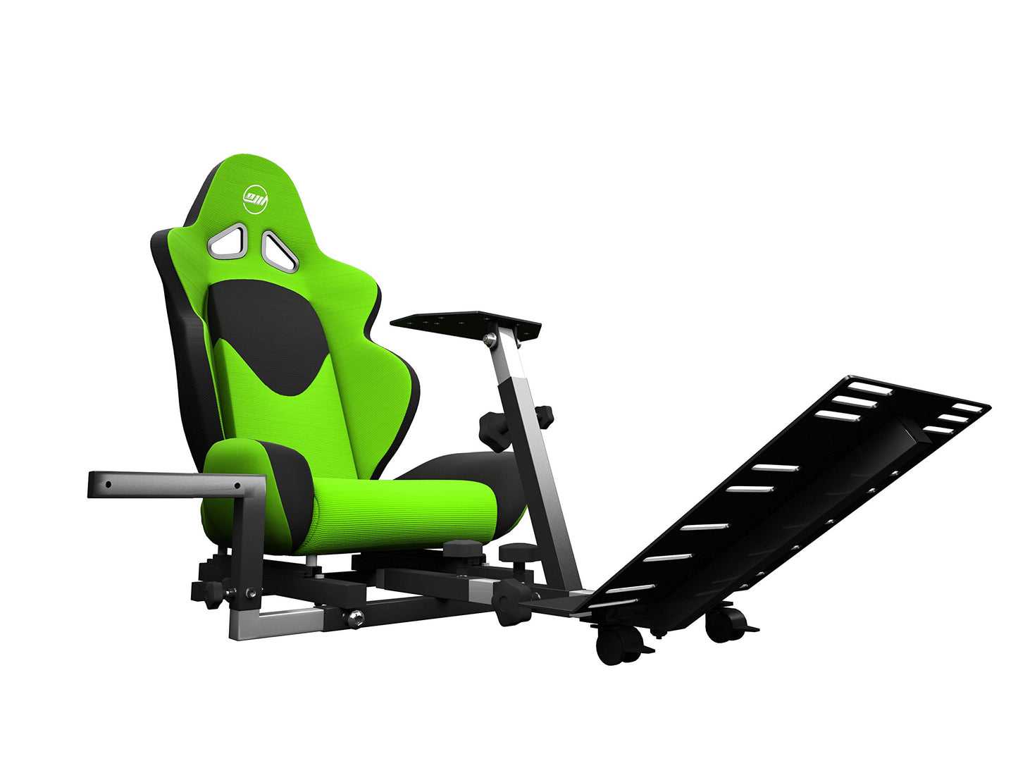 OpenWheeler Racing Seat Gaming Chair, Gear Shifter Mount, 37D x 23W x 16H in, Green, Model OW-SV1FG