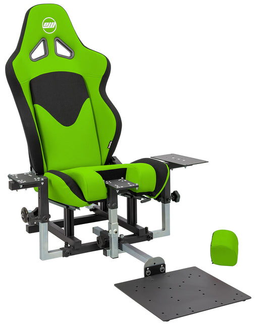SimFab Modular Flight Simulator Cockpit DCS Edition - Green Seat, Compatible with Thrustmaster Warthog, WinWing, VirPil, VKB Controls
