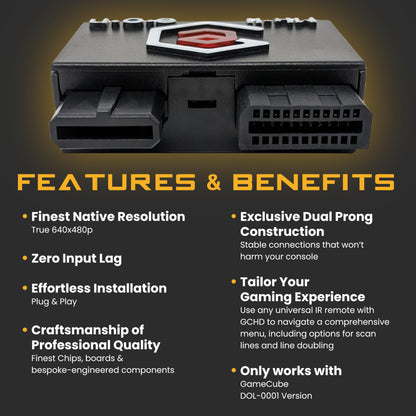 E E·O·N GCHD Mk-II Gamecube HD Adapter - Jet Black, Model 432130