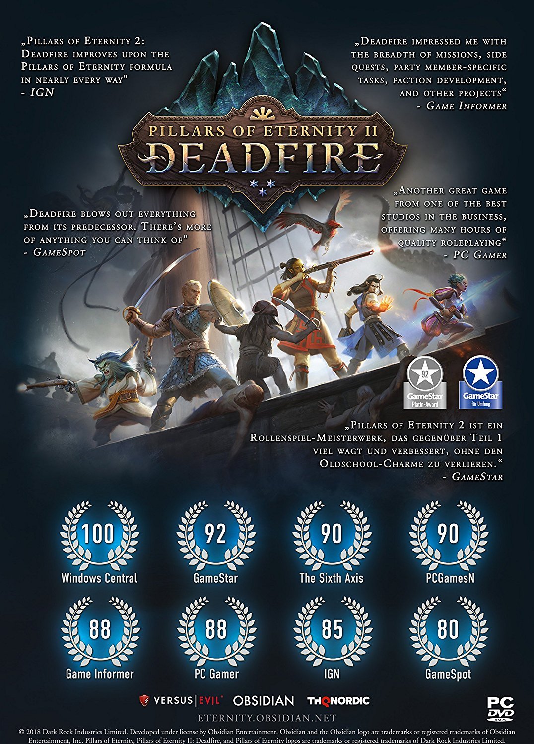 THQ Nordic Pillars of Eternity II: Deadfire - Xbox One, Standard Size, Noir Color, Model 9120080072184
