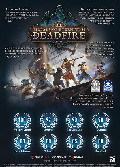 THQ Nordic Pillars of Eternity II: Deadfire - Xbox One, Standard Size, Noir Color, Model 9120080072184