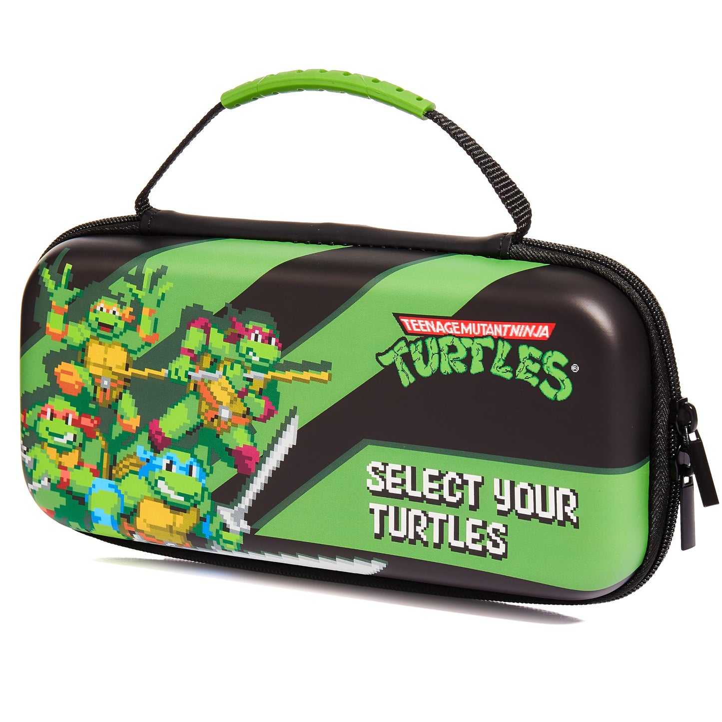 Numskull Teenage Mutant Ninja Turtles Hard Shell Tpartyl Case for Nintendo Switch and OLED Model Console - Fits 10 Games and Switch Accessories