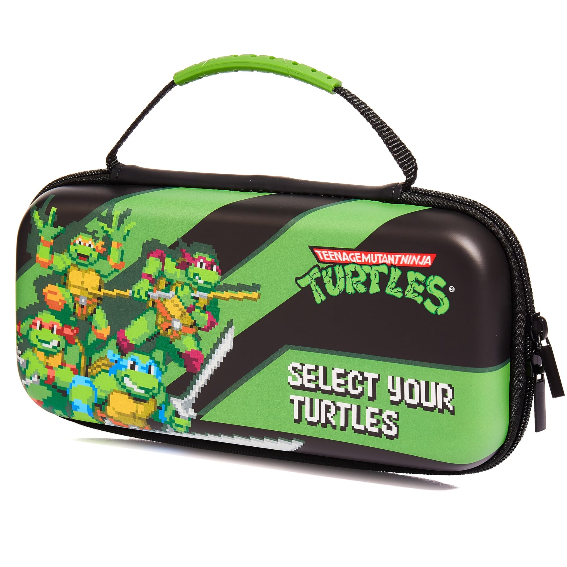 Numskull Teenage Mutant Ninja Turtles Hard Shell Tpartyl Case for Nintendo Switch and OLED Model Console - Fits 10 Games and Switch Accessories