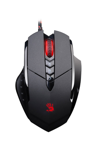 Bloody V7 Ergonomic Gaming Mouse - 3200 DPI, 8 Programmable Buttons, Rubberized Black Coating, Model V7M