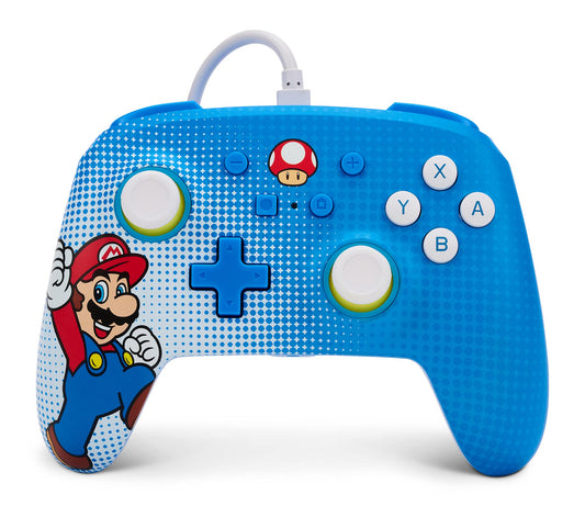 PowerA Enhanced Wired Controller for Nintendo Switch - Mario Pop Art, Nintendo Switch - OLED Model, Gamepad, Game controller, Wi