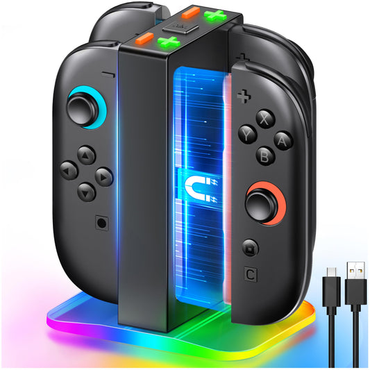 Upgraded Switch 2 Charging Dock for 2025 Nintendo Switch 2 Joycons  Joycon 2 Charger | 4-in-1 Magnectic Fast NS2 Controller Charger Station for Nintendo 2 Joy-Con Charging Organized Accessories