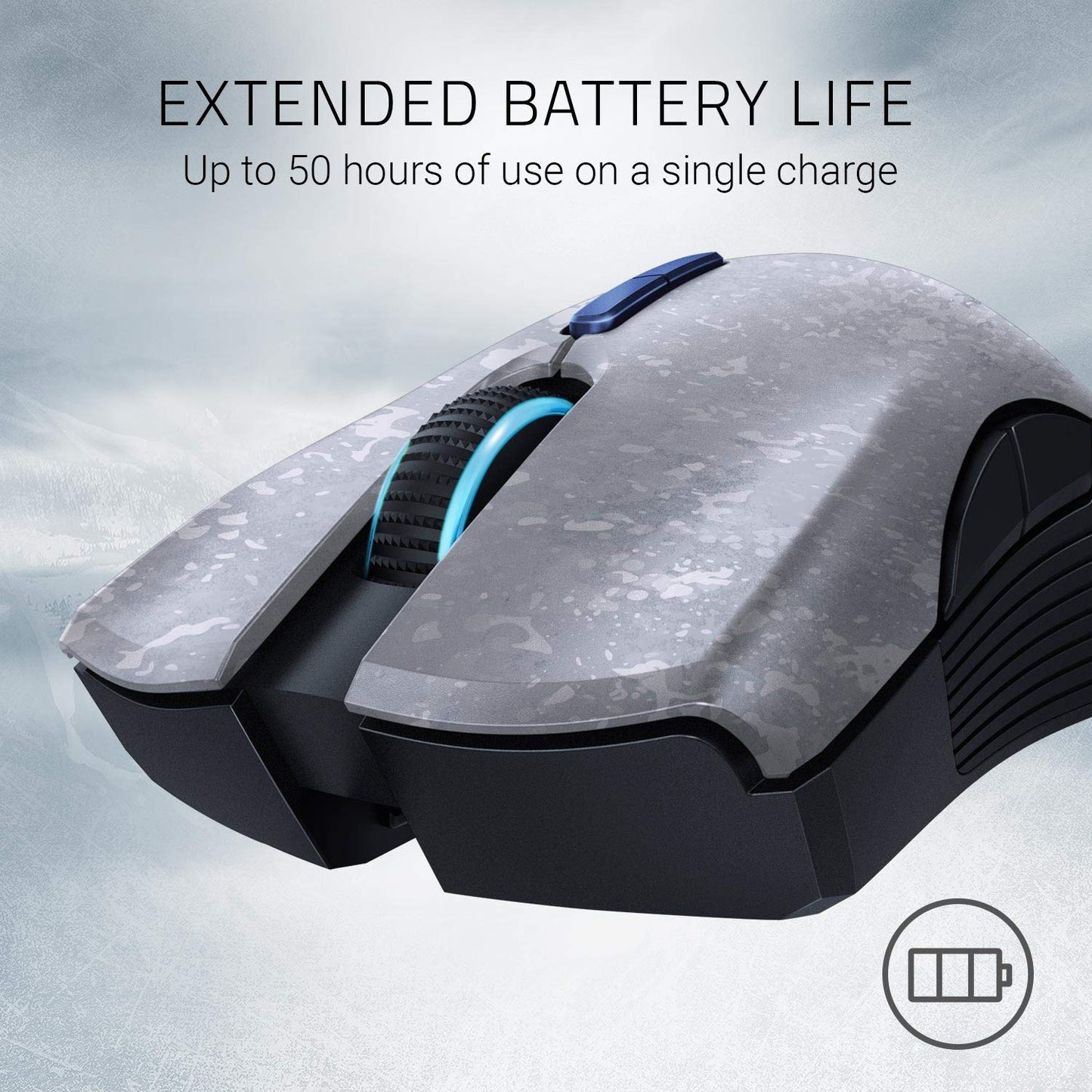 Razer Mamba Wireless Gaming Mouse - 16,000 DPI, Chroma RGB, 7 Buttons, Up to 50 Hr Battery Life, Gears of War 5 Edition, Grey/Black