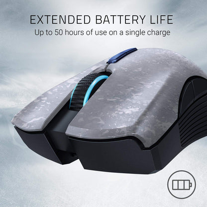 Razer Mamba Wireless Gaming Mouse - 16,000 DPI, Chroma RGB, 7 Buttons, Up to 50 Hr Battery Life, Gears of War 5 Edition, Grey/Black