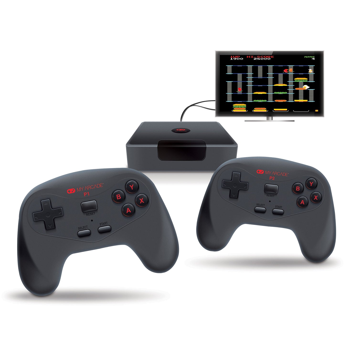 My Arcade Bionik Game Station Console - Wireless, Includes 2 Controllers, Black, Model 57320