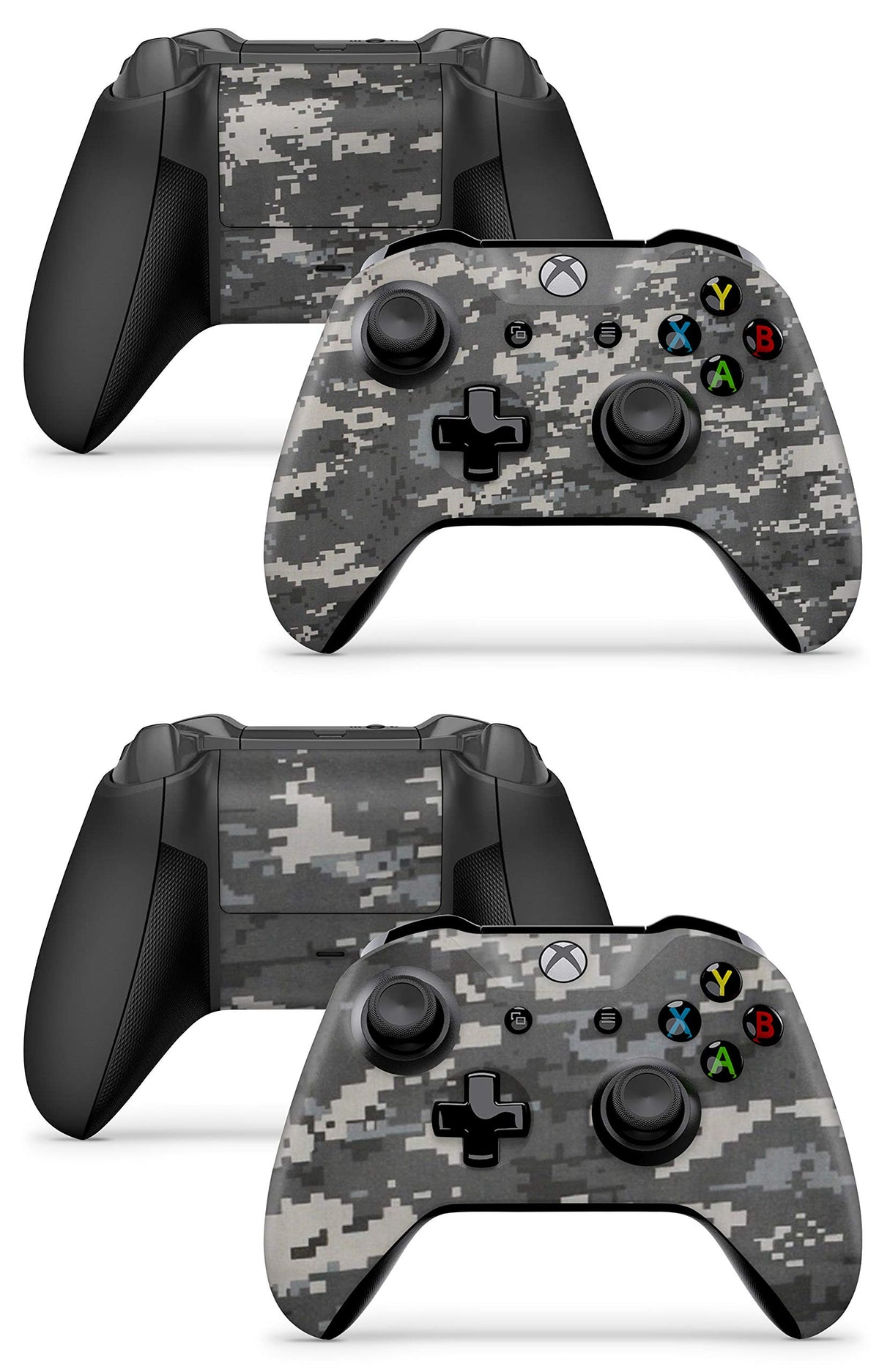 2 x Digital CAMO Xbox Controller Skins - Full Wrap Vinyl Sticker for Xbox One X, S & One