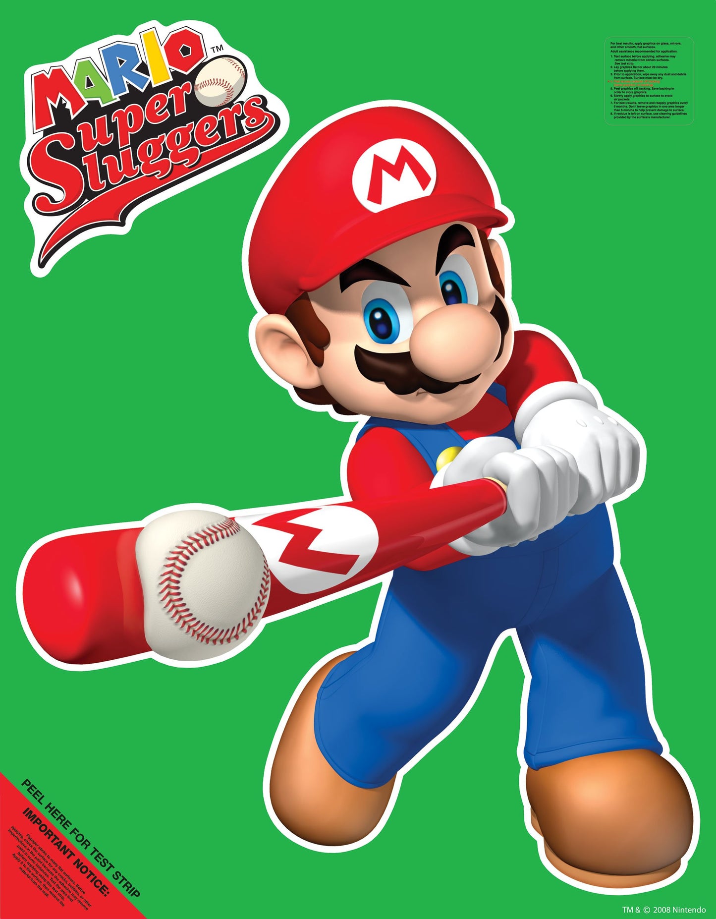 Wall Graphix: Mario Sluggers Mario 23 x 29