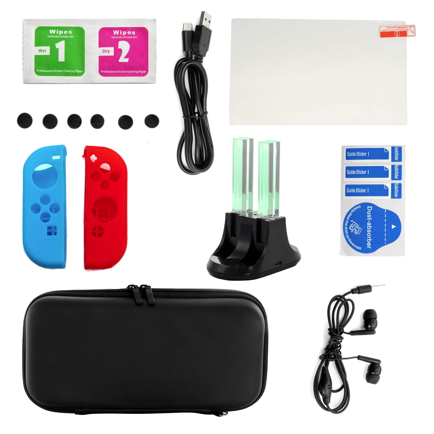 Gamefitz 14 in 1 Accessories Kit for Nintendo Switch